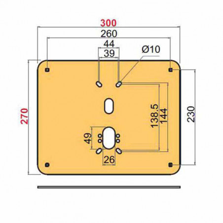 Piastra Rinforzo Basculanti Piatta A2466 Disec