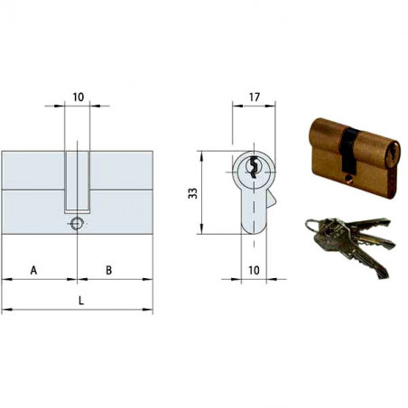 Cilindro Inf. 59,0-26,5-32,5 Sx 0G300-06-0 Cisa