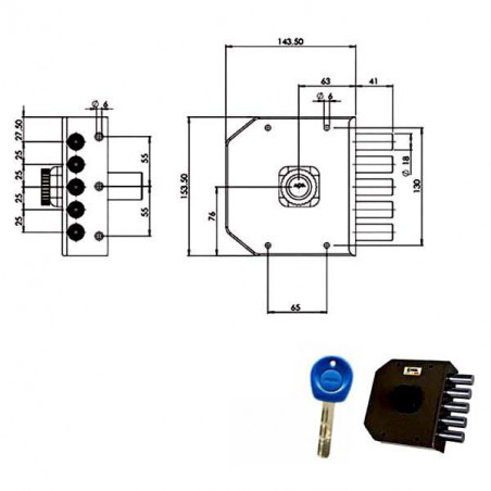 Serratura Sic.Semplice Dx Pompa Jm421 Moia