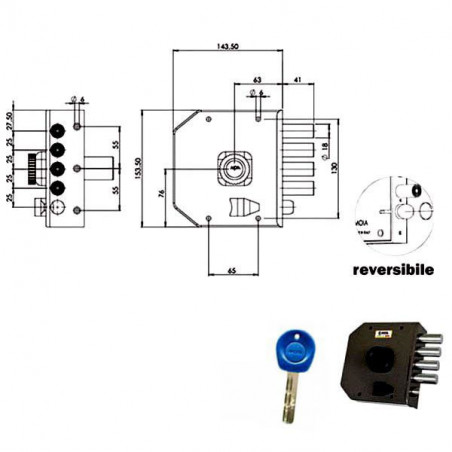 Serratura Sic.Semplice Dx Pompa Jm422 Moia