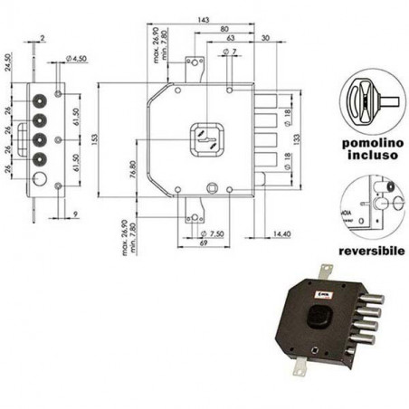 Serratura Sic.Triplice Sx Dm A414 Moia