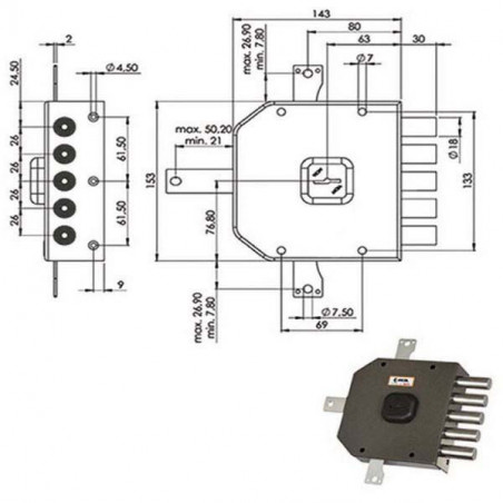 Serratura Sic.Quintupl.Sx Dm A415 Moia