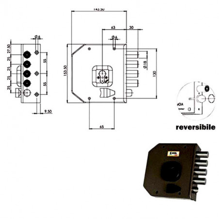 Serratura Sic.Semplice Dx Cil. G452 Moia