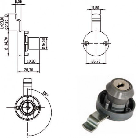 Cilindro Levetta Mm 20 240051 Omr