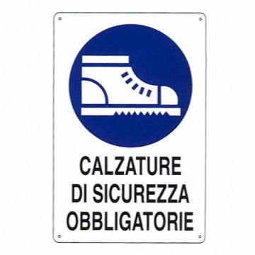 Safety Footwear Sign 20X 30 Aluminum