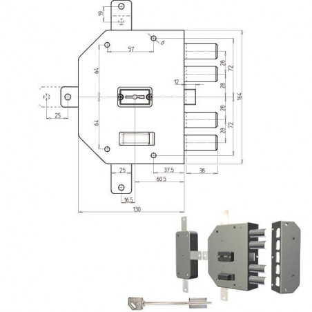 Serratura Sic.Quintuplice Dx Dm 2350 Cr