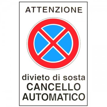 Cartello Cancello Automatico 20X 30 Alluminio