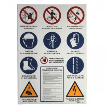 Construction Site Sign 11 Symbols 68X 98 Plastic