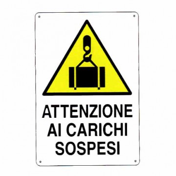 Cartello Carichi Sospesi 48X 68 Plastica