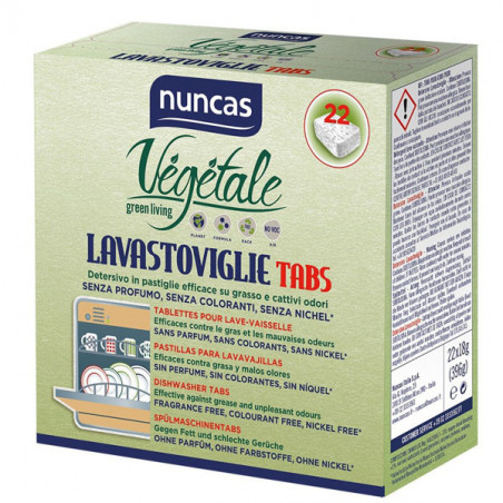 Detersivo Lavastoviglie Tabs Vegetale Pz 22 Nuncas