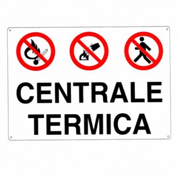 Cartello Centrale Termica 30X 20 Alluminio