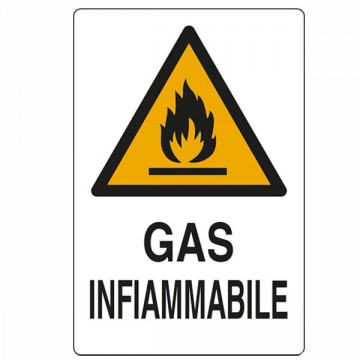 Flammable Gas Sign 20X 30 Plastic