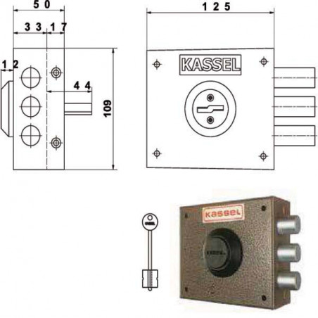 Serratura Sic.Semplice Dx Dm 1001 Kassel