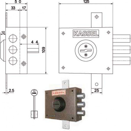 Serratura Sic.Triplice Dx Dm 1201 Kassel