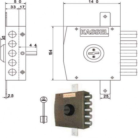 Serratura Sic.Triplice Dx Dm 1301 Kassel