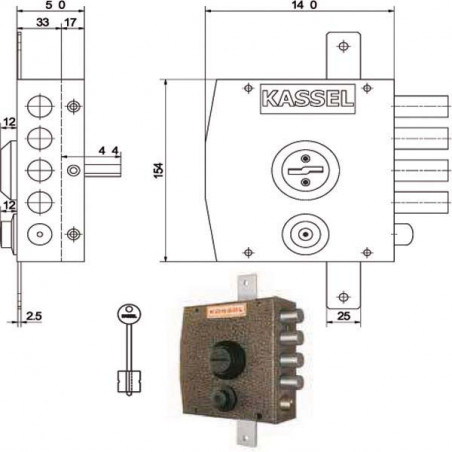 Serratura Sic.Triplice Dx Dm 1351 Kassel