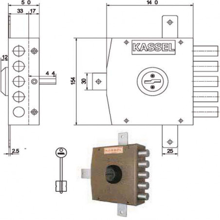 Serratura Sic.Quintuplice Dx Dm 1501 Kassel