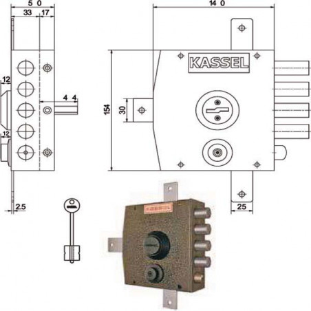 Serratura Sic.Quintuplice Sx Dm 1552 Kassel