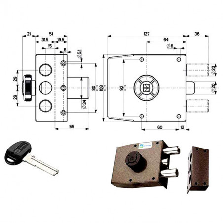 Serratura Sic.Semplice Dx Pompa 30411 Mottura