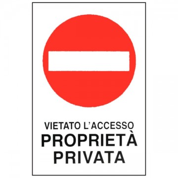 Sign Private Property V.A. 30X 45 Aluminum