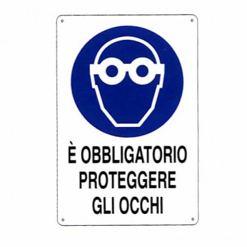 Eye Protection Sign 20X 30 Aluminium