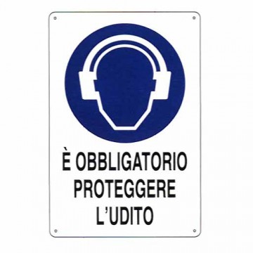 Hearing Protection Sign 20X 30 Aluminium