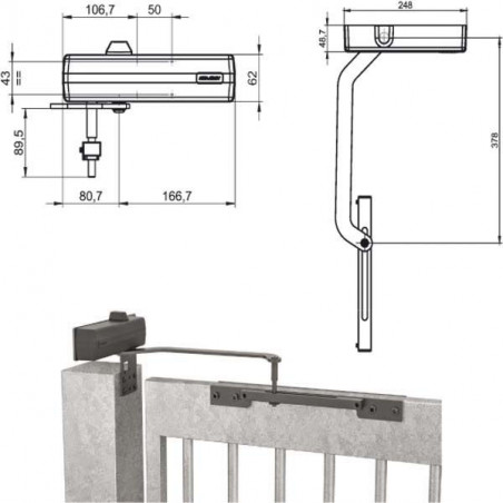 Chiudicancello Aerodinamico Nero Dc620G Assa Abloy