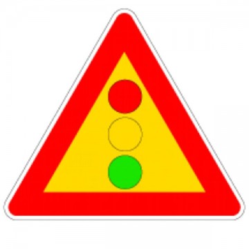 Temporary Traffic Light Road Sign