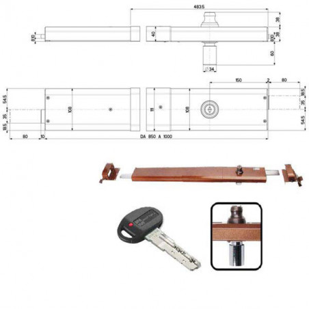 Serratura Bascule Spranga Pompa Dx 32910 Mottura