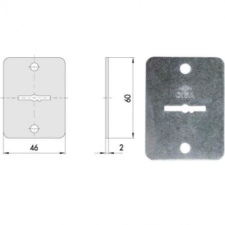 Bocchetta Rettangolare Dm 06124-00-0 Cisa