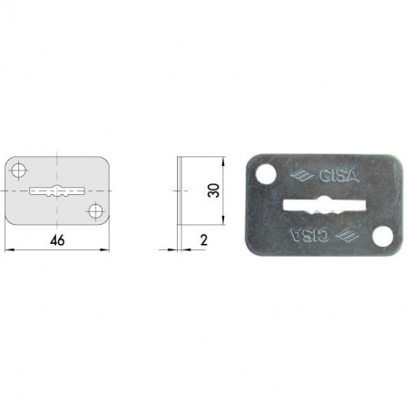 Bocchetta Rettangolare Dm 06124-02-0 Cisa