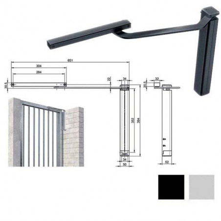 Chiudicancello Vertic.Sx Nero Dc630G Assa Abloy