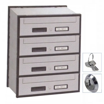 Horiz box 4P Acc Silver 4B1-501 Silmec
