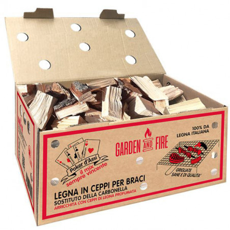 Legno Ceppi Barbecue Kg 4,5 Garden Fire