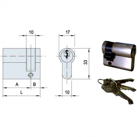 Cilindro Inf. 49,5-10,0-39,5 N0G304-03-0 Cisa