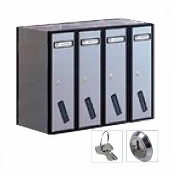 Vert 4P All Silver 31-504 Silmec filing cabinet