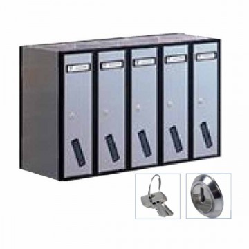 Vert 5P All Silver 31-505 Silmec filing cabinet