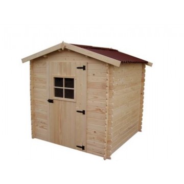 Casetta in legno da giardino con porta finestrata – 195x195 cm – tavole 20 mm, tetto bitumato e struttura angolare – AL2020.02N Foresta