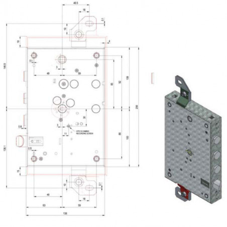 Serratura Sic.Triplice Sx Dm 8100Cer/63/37 Potent