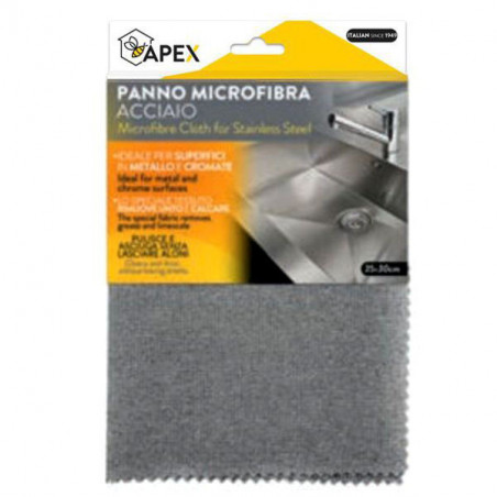 Panno Microfibra Acciaio Cm 35X30 15096 Apex