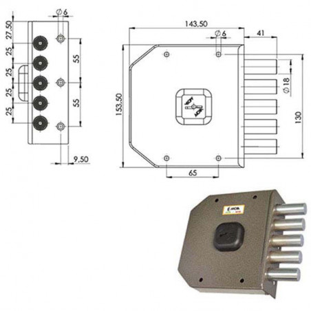 Serratura Sic.Semplice Dx Dm G411 Moia