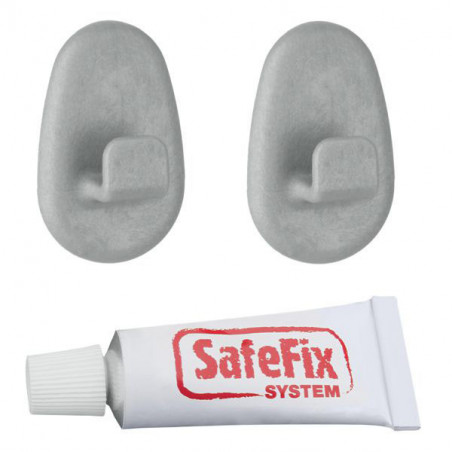 Gancio Polytherm Safe Fix Grigio Pz 2 Metaltex