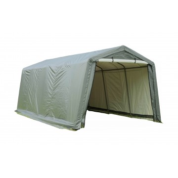 Casetta da giardino in telo rinforzato 3,05x6,10 m – struttura in acciaio Ø34 mm – porta 230x190 cm – AT3061 Foresta