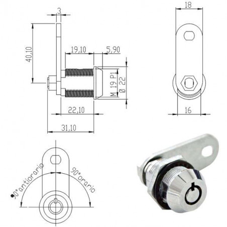 Cilindro Levetta Mm 22 Tubolare 100852 Omr