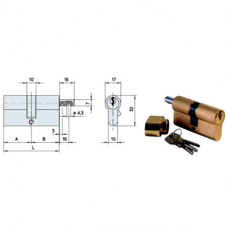 Cilindro Inf. 59,0-29,5-29,5 P0G302-07-0 Cisa