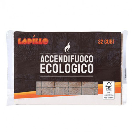 Accenditore Cubetti Ecologico Pz 32 Lapillo 05624