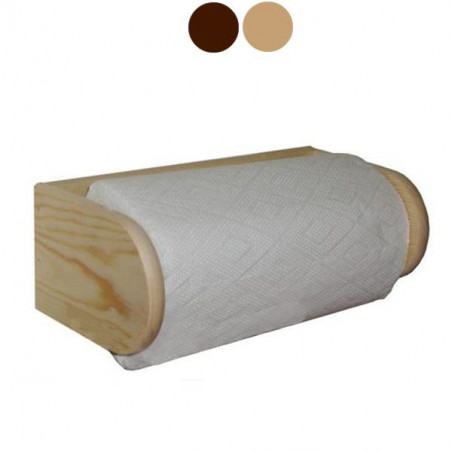 Portarotolo Legno a Parete Naturale Cm 27X14