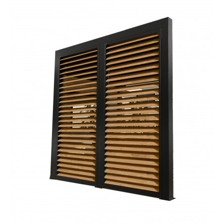 Pannello veneziana effetto legno per pergola bioclimatica lato 3 metri – lamelle orientabili in alluminio – PERBIV30B Foresta