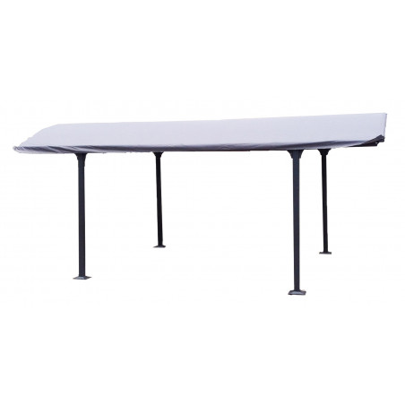 Telo protettivo per carport in alluminio 485x300 cm – PVC impermeabile 280 g/m² – grigio antracite – CARB3048 Foresta
