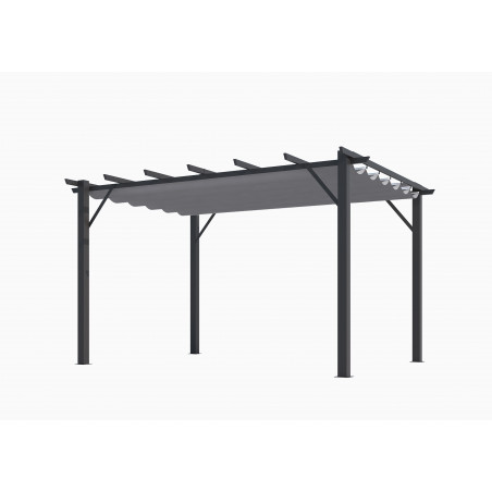 Pergola Alluminio ad Arco a 7 lamburde 400x300x230 Colore Antracite